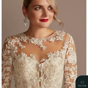 Oleg Cassini Cream Lace Wedding Dress